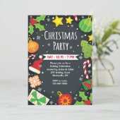 Invitation lumineuse de fête de Noël (Debout devant)