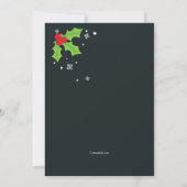 Invitation lumineuse de fête de Noël (Dos)