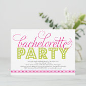 Invitation lumineuse de partie de Bachelorette de (Debout devant)