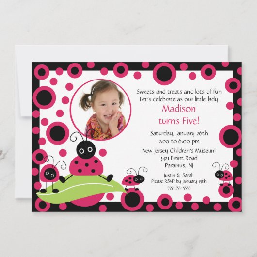 Invitation lumineuse et audacieuse d'anniversaire (Devant)