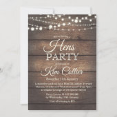 Invitation Lumineuses en Bois Rustique pour Enterr (Devant)