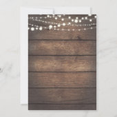 Invitation Lumineuses en Bois Rustique pour Enterr (Dos)