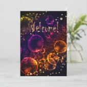 Invitation Lumineuses lentilles mythiques bokeh effet bulles (Debout devant)