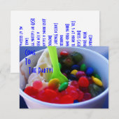 Invitation lumineux de yaourt et de sucrerie de (Devant / Derrière)