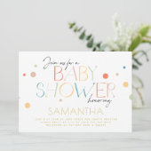 Invitation Lumineux et coloré Amusant Unisex Baby shower mode (Debout devant)