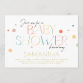 Invitation Lumineux et coloré Amusant Unisex Baby shower mode (Devant)