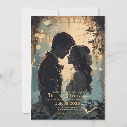 Invitation Lumineux et romantique (Devant)
