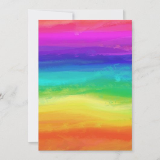 Invitation Luminosité dans le noir licorne anniversaire arc-e (Dos)