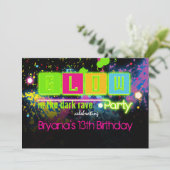 Invitation Luminosité dans l'invitation de la fête de peintur (Debout devant)