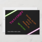 Invitation Luminosité dans l'invitation de la fête de peintur (Dos)