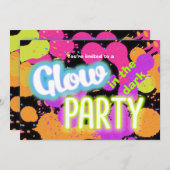 Invitation Luminosité dans l'invitation de la soirée éclabous (Devant / Derrière)