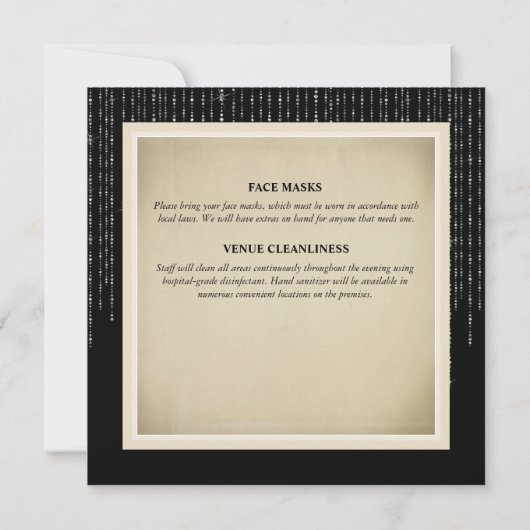 Invitation Luminosité de la parties scintillant de l'arc en c (Dos)