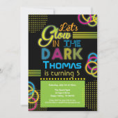 Invitation Luminosité de l'invitation à la fête d'anniversair (Devant)