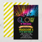 Invitation Luminosité de l'invitation d'anniversaire sombre (Devant / Derrière)