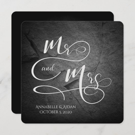 Invitation Luminosité de pierre noire (Devant / Derrière)