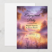 Invitation Luminosité paisible du soir au bord du lac (Devant / Derrière)