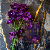 Invitation Luminous Violets Modern Purple Floral Wedding