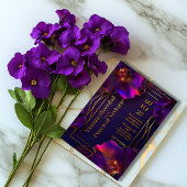 Invitation Luminous Violets Modern Purple Floral Wedding