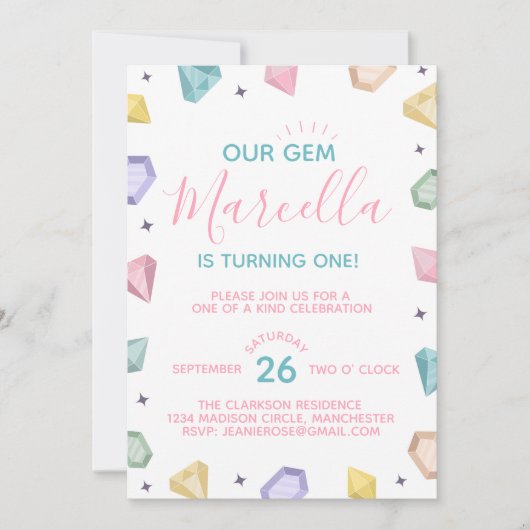 Invitation L'un des Anniversaires (Devant)