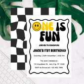 Invitation L'Un Est Fun Boy Premier Anniversaire