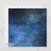 Invitation Lunar Sky Pleine lune Céleste étoiles Mariage Carr (Dos)