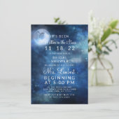 Invitation Lunar Sky Pleine lune Galaxy Mariage Fête des mari (Debout devant)