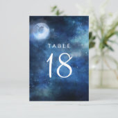 Invitation Lunar Sky Pleine lune Siège Mariage Numéros de tab (Debout devant)