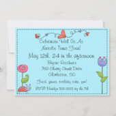 Invitation lunatique d'anniversaire d'insecte de (Dos)