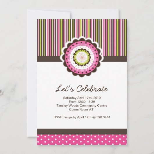 Invitation lunatique de fête d'anniversaire (Devant)