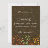 Invitation lunatique de mariage de automne (Dos)