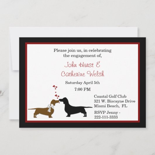 Invitation lunatique de partie de fiançailles de (Devant)