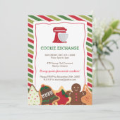 Invitation lunatique d'échange de biscuit de Noël (Debout devant)