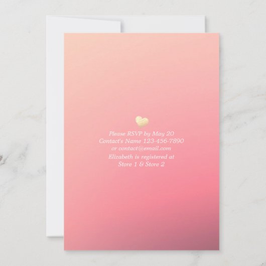 Invitation Lunch & Bubbly Fête des mariées Fleurs Lights (Dos)