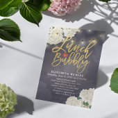 Invitation Lunch & Bubbly Fête des mariées Fleurs Lights