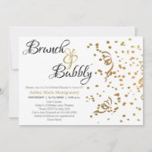 Invitation Lunch élégant avec bulles pour l'enterrement de vi (Devant)