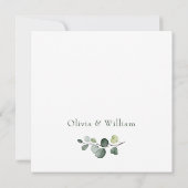 Invitation LUNCHEON BRIDAL À L'Éucalyptus Moderne (Dos)