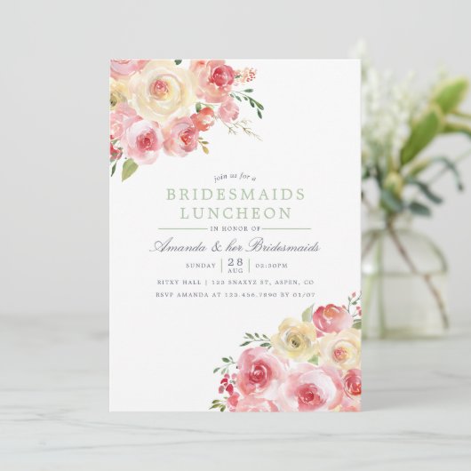 Invitation Luncheon d'animateurs d'aquarelle de couleur de co (Debout devant)