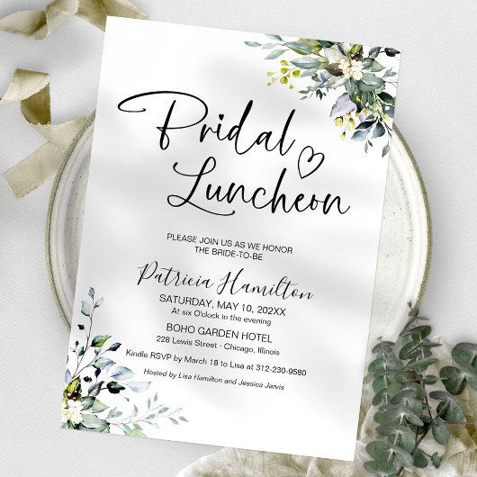 Invitation Luncheon de mariage de verdure 