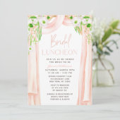 Invitation Luncheon de nuptiale floral moderne et élégant (Debout devant)