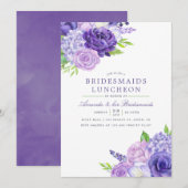 Invitation Luncheon de serveuses d'eau ultra violet (Devant / Derrière)