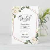 Invitation Luncheon fécond floral géométrique vert Invitati (Debout devant)