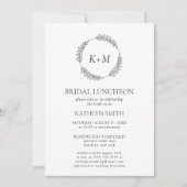 Invitation Lunchéon nuptial de courge noire blanche (Devant)