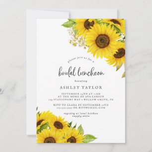 Invitation Luncheon nuptial de tournesol