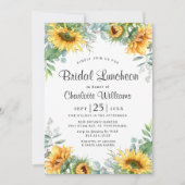 Invitation Luncheon nuptial des tournesols Eucalyptus (Devant)
