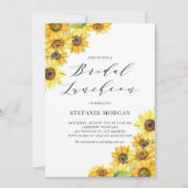 Invitation Luncheon nuptial rustique de tournesols (Devant)