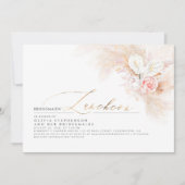 Invitation Luncheon Pampas Fête des mariées en herbe (Devant)