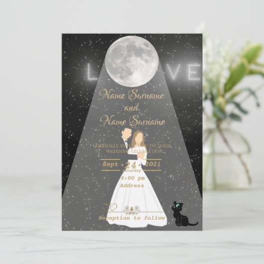 Invitation Lune (Debout devant)