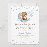 Lune Brown Bleue Nous Pouvons Attendre Baby shower