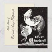 Invitation Lune céleste ciel Univers Dieu Nuit Illustration (Devant / Derrière)