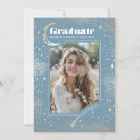 Lune céleste et étoiles Diplômé en photo